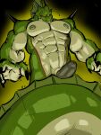  abs absurd_res alien antennae_(anatomy) anthro apode balls biceps claws digital_media_(artwork) draconcopode dragon dragon_ball dragon_ball_z erection genitals hi_res horn humanoid_genitalia humanoid_penis hybrid lamia legless looking_at_viewer male muscular muscular_male nipples nude pecs penis porunga red_eyes reptile scalie serpentine snake solo spikes split_form trailmixtrail 