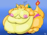  2018 3_toes 4:3 4_fingers anthro areola bar_emanata batspid2 belly big_areola big_belly big_breasts big_butt big_nipples biped breasts butt cel_shading charizard claws clothed clothing dialogue digital_drawing_(artwork) digital_media_(artwork) double_chin emanata english_text eyelashes fangs feet female fingers fire flabby_arms flaming_tail front_view full-length_portrait fur generation_1_pokemon green_eyes heart_print huge_breasts huge_butt huge_thighs hyper hyper_belly hyper_butt hyper_hips hyper_thighs membrane_(anatomy) membranous_wings morbidly_obese morbidly_obese_anthro morbidly_obese_female multi_breast multicolored_body multicolored_clothing multicolored_fur navel nintendo nipples obese obese_anthro obese_female open_mouth orange_body orange_skin overweight overweight_anthro overweight_female panties panties_only pink_areola pink_clothing pink_nipples pokemon pokemon_(species) portrait puffy_areola puffy_nipples sarah_(soban) shaded signature solo standing tail teeth text thick_thighs three-quarter_view tight_clothing toe_claws toes topless torn_clothing two_tone_clothing underwear underwear_only white_clothing wings yellow_body yellow_skin 