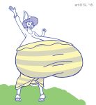  2018 anthro big_breasts bonnie_(satsumalord) bracelet breasts clothed clothing copyright_symbol digital_media_(artwork) dress female footwear gesture hair hi_res huge_breasts hyper hyper_breasts jewelry lagomorph leporid mammal open_mouth rabbit sandals satsumalord sketch solo sundress symbol waving waving_at_viewer 