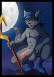  absurd_res anthro balls beret big_penis boots clothing crouching footwear foreskin fur genitals hat headgear headwear hi_res licking licking_lips male mask nipples penis sly_cooper sly_cooper_(series) solo sony_corporation sony_interactive_entertainment sucker_punch_productions tobbywolf tongue tongue_out vein veiny_penis 