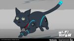  16:9 2023 3d_(artwork) 4k 808_(hi-fi_rush) absurd_res bethesda_softworks black_body black_fur blue_markings blue_pawpads blue_pupils collar collar_tag copyright_symbol digital_media_(artwork) dipstick_tail domestic_cat english_text felid feline felis feral fur grey_background hi-fi_rush hi_res logo looking_at_viewer machine mammal markings official_art open_mouth pawpads paws pupils robot simple_background solo symbol tail tail_markings tango_gameworks text tongue whisker_markings widescreen yellow_eyes yosuke_ishikawa 