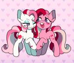  &lt;3 ambiguous_gender big-bangss cutie_mark duo earth_pony equid equine feral hair hasbro heart_(marking) hi_res horse mammal mane mlp_g3 my_little_pony one_eye_closed open_mouth open_smile pony pre-g4 smile tail wink wish-i-may wish-i-might 