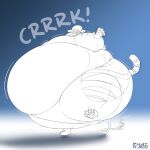  1:1 air_inflation belly belly_inflation big_belly expansion felid hair helium helium_inflation helium_tank hi_res hose_inflation hyper hyper_belly inflation looking_at_viewer mammal onomatopoeia pantherine phatracc solo sound_effects text tiger 