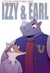  anthro comic cover duo earl_(t0l0k) eulipotyphlan hi_res izzy_(t0l0k) male mammal rhinoceros sengi shrew t0l0k 