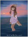  2023 anthro border brown_body brown_fur brown_hair canid canine clothed clothing digital_media_(artwork) english_text female fur hair hi_res mammal solo tan_body tan_fur text white_border yshanii 