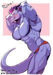  anthro blush clothing dragon hi_res ma5ka4nai male muscular pecs rangstrom smug solo underwear 