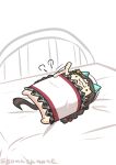 ._. absurdres afterimage animal_ears bed bow braid brown_hair closed_mouth goma_(gomasamune) hair_bobbles hair_ornament highres hokko_tarumae_(umamusume) horse_ears horse_tail long_hair lying multicolored_hair on_back on_bed simple_background star_(symbol) star_hair_ornament streaked_hair striped striped_bow tail twin_braids umamusume very_long_hair white_background white_hair 