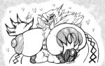  &lt;3 2023 abs anthro areola bandai_namco big_breasts big_hands breasts digimon digimon_(species) female genitals glubtastic hi_res holding_breast huge_breasts hyper hyper_breasts long_tongue looking_at_viewer meicrackmon meicrackmon_vicious_mode monochrome muscular muscular_female nipples open_mouth pupils pussy sharp_teeth signature smile solo teeth text thick_thighs tongue unusual_pupils 