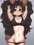  anthro clothing elronya fan_character female freckles hair hi_res lagomorph leporid long_hair mammal rabbit ronya solo underwear 