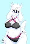  anthro big_breasts boss_monster bovid breasts caprine clothed clothing digital_media_(artwork) female fur goat hi_res horn looking_at_viewer mammal mature_female simple_background solo toriel undertale undertale_(series) white_body white_fur zeroviks_(artist) 