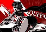  1girl artist_name ass biker_clothes bikesuit black_bodysuit bodysuit breasts copyright_name from_side highres holding holding_mask javierbolado leaning_forward looking_at_viewer mask motor_vehicle motorcycle niijima_makoto on_motorcycle parted_lips partially_colored persona persona_5 red_background riding scarf short_hair signature small_breasts solo spikes yellow_eyes 