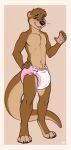  3d_(artwork) a.i andromorph anthro clothed clothing diaper diaper_only digital_media_(artwork) generated hi_res intersex male mammal mustelid otter solo topless 