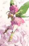  closed_eyes digimon digimon_(creature) falling_petals flower lillymon monster_girl natsuki_(aisae) no_humans own_hands_clasped own_hands_together petals pink_flower pink_rose plant_girl rose rose_petals 