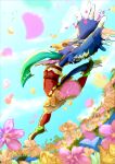  anthro avian beak blue_body blue_feathers breath_of_the_wild chikichikitaron dancing feathers hi_res male nintendo revali rito scarf solo talons the_legend_of_zelda winged_arms wings 
