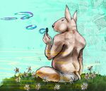  anthro black_nose blowing_bubbles briefs briefs_only bubble_wand bull_terrier canid canine canis clothed clothing cseed daisies domestic_dog fur grass holding_bubble_wand holding_object hunting_dog male mammal newspaper_print outside plant solo tan_body tan_fur terrier text tighty_whities topless underwear underwear_only white_briefs white_clothing white_underwear 