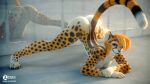  16:9 2021 anthro butt cheetah digitigrade featureless_crotch felid feline female hi_res jack-o&#039;_pose mammal mirall nude pose reflection solo spots widescreen zorryn 