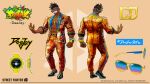  abs absurdres capcom character_name copyright_name dark-skinned_male dark_skin dee_jay highres jewelry multiple_rings necklace no_shirt official_alternate_costume official_art reference_sheet ring sequins smile street_fighter street_fighter_6 suit sunglasses watch wristwatch 