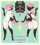  absurd_res alien anthro girly green_eyes hair hi_res intersex maleherm miuntaas_species model_sheet pink_hair shapeshifter shiu_sunshine solo sunshiu 