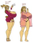  anthro big_breasts bottomwear bra breasts brown_hair butt cleavage clothed clothing credit_card digital_media_(artwork) dress ear_piercing ear_ring english_text eyewear female footwear fur glasses hair huge_breasts jewelry lagomorph leporid lurker_bot mammal maryanne_(lurker_bot) mature_anthro mature_female nightgown piercing rabbit ring_piercing simple_background smile solo standing tail text thick_thighs topwear underwear wide_hips 