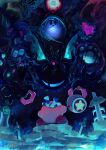  absurdres chaos_elfilis colored_skin disembodied_limb drawcia drawcia_soul galaxia_(sword) hammer heart highres holding holding_hammer kirby:_planet_robobot kirby:_star_allies kirby:_triple_deluxe kirby_(series) kirby_and_the_forgotten_land kirby_canvas_curse kirby_super_star_ultra looking_at_another magolor magolor_soul marx_(kirby) marx_soul master_crown no_humans pink_skin purple_hair soul_of_sectonia spoilers star_(symbol) star_dream suyasuyabi tongue tongue_out twitter_username ultra_sword void_soul wings 