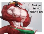  abs anthro big_penis clothing dragon erection genitals hi_res huge_penis ineffective_clothing magangz magangz_(character) male mostly_nude muscular muscular_anthro muscular_male nipple_piercing nipples pecs penis piercing scalie solo speedo swimwear text vein veiny_penis 