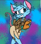  2023 anthro biped blue_body blue_eyes blue_fur blue_hair bottomwear buckteeth clothed clothed_anthro clothed_female clothing colored digital_drawing_(artwork) digital_media_(artwork) female female_anthro freckles fur hair hi_res komash mammal mia_mouse mouse murid murine rodent solo tail teeth topwear whiskers 