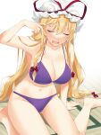  1girl hat highres kirisita mob_cap solo touhou yakumo_yukari 