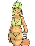  2023 animal_costume anthro beverage big_breasts big_eyes biped black_eyebrows black_pupils black_text breasts cleavage clothed clothed_anthro clothed_female clothing coffee collarbone crop_top cropped_hoodie curved_eyebrows digital_drawing_(artwork) digital_media_(artwork) dipstick_tail domestic_cat english_text eyebrows facial_markings felid feline felis female fingers fran_(litterbox_comics) front_view fur green_clothing green_hoodie green_panties green_sclera green_topwear green_underwear head_markings hi_res holding_beverage holding_coffee holding_coffee_mug holding_mug holding_object hoodie humanoid_hands litterbox_comics looking_at_viewer mammal markings mature_anthro mature_female mouth_closed mug navel no_irises number orange_body orange_fur orange_stripes panties pink_nose portrait pupils shadow shirt simple_background skimpy slightly_chubby slightly_chubby_anthro slightly_chubby_female small_nose solo standing straight_legs striped_arms striped_body striped_face striped_fur striped_legs striped_markings striped_tail striped_thighs stripes tabby_cat tail tail_markings text text_on_coffee_mug text_on_mug thick_thighs three-quarter_portrait topwear underwear webcomic white_background white_mug zambs zipper zipper_down 