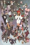  6+boys 6+girls ahoge aliya_mahvash asticassia_school_uniform black_hair blonde_hair blue_hair brown_hair chuatury_panlunch delling_rembran elan_ceres elnora_samaya ericht_samaya everyone felsi_rollo golneri_(gundam) guel_jeturk gundam gundam_suisei_no_majo henao_jazz highres holding_hands ireesha_plano kal_(gundam) kenanji_avery lauda_neill lilique_kadoka_lipati long_hair maisie_may martin_upmont miorine_rembran multiple_boys multiple_girls naji_geor_hija necktie nevola_(gundam) norea_du_noc nugen_(gundam) nuno_kargan ojelo_gabel olcott_(gundam) pantyhose petra_itta pink_hair prospera_mercury purple_hair red_hair renee_costa rouji_chante sabina_fardin sarius_zenelli school_uniform secelia_dote shoes shorts smile sophie_pulone space star_(sky) suletta_mercury takeuchi_ryousuke till_nys vim_jeturk white_hair 