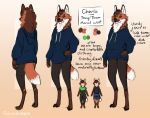  abstract_background canid canine canis charlie_(folvondusque) clothed clothing english_text female flat_chested folvondusque hi_res mammal maned_wolf model_sheet pregnant solo text wolf 