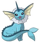  2004 3_toes alpha_channel ambiguous_gender black_eyes blue_body blue_skin eeveelution feet feral fin frill_(anatomy) generation_1_pokemon glistening glistening_eyes head_fin hi_res ken_sugimori long_tail mammal marine membrane_(anatomy) membranous_frill neck_frill nintendo official_art open_mouth pokemon pokemon_(species) simple_background sitting solo tail tail_fin toes tongue transparent_background vaporeon white_body white_skin yellow_body yellow_skin 