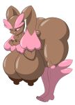  alpha_channel anthro areola big_breasts big_butt black_sclera breasts brown_areola brown_body brown_fur brown_nipples butt clenched_fists female fur generation_4_pokemon hanging_breasts hi_res huge_breasts huge_butt lopunny marshall123x_(artist) mouth_closed multicolored_body multicolored_fur nintendo nipples one_eye_closed pink_eyes pokemon pokemon_(species) shiny_pokemon simple_background solo tail tan_body tan_fur transparent_background wink 