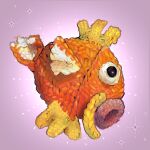  detailed digital_media_(artwork) double_slime feral fish generation_1_pokemon magikarp male marine nintendo open_mouth plushie pokemon pokemon_(species) simple_background solo toy yarn 