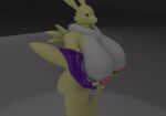  animated anthro areola bandai_namco belly big_breasts big_butt black_sclera breasts butt canid canine canis curvy_figure digimon digimon_(species) digital_media_(artwork) female fur genitals highyenaarts huge_breasts hyper hyper_breasts mammal neck_tuft nipples nude obese obese_female overweight overweight_anthro overweight_female pussy renamon short_playtime simple_background solo thick_thighs tuft wide_hips 