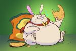  &lt;3 2023 3_toes alien anthro artist_name bag biped brooch buckteeth cape chip_bag chips_(food) clothing digital_drawing_(artwork) digital_media_(artwork) disney dr._jacques_von_hamsterviel eating eyes_closed feet food fur gerbil grainy hi_res holding_food holding_object lilo_and_stitch male mammal murid obese obese_anthro obese_male overweight overweight_anthro overweight_male pink_nose potato_chips rodent sitting solo teeth toes white_body white_fur whuntmore 
