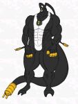  anthro ben_10 ben_tennyson black_body black_skin cartoon_network feedback_(ben_10) hi_res male multicolored_body multicolored_skin muscular muscular_male simple_background solo two_tone_body two_tone_skin unknown_artist white_background 