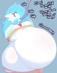  areola belly big_belly big_breasts big_butt black_eyes blue_hair breasts butt dialogue female force_feeding forced gardegu gardevoir generation_3_pokemon hair hi_res hose_in_mouth hose_inflation huge_breasts huge_butt huge_thighs humanoid hyper hyper_belly hyper_butt hyper_thighs inflation nintendo one_eye_obstructed pokemon pokemon_(species) simple_background solo sound_effects standing text thick_thighs white_body 