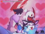  &lt;3 absol animal_genitalia animal_penis artemis_the_absol balls blush canine_anatomy canine_genitalia canine_penis claws eevee female fluffy generation_1_pokemon generation_3_pokemon genitals hi_res horn interspecies knot looking_pleasured male male/female nintendo penis pillow pokemon pokemon_(species) pokephilia scythe_horn scythe_tail shiny_pokemon tail tail_motion tailwag tongue tongue_out 