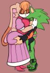  absurd_res anthro archie_comics big_breasts big_butt blush breasts brown_body brown_fur butt butt_grab chipst3r clothing dress duo embrace eulipotyphlan eyes_closed female footwear fur gloves green_hair hair hand_on_butt handwear hedgehog hi_res high_heels hug huge_butt jacket lagomorph leporid male male/female mammal mature_female multicolored_body multicolored_fur rabbit scourge_the_hedgehog sega sharp_teeth shoes sonic_the_hedgehog_(archie) sonic_the_hedgehog_(comics) sonic_the_hedgehog_(series) teeth topwear two_tone_body two_tone_fur vanilla_the_rabbit 