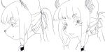  accessory anthro blush canid canine eyebrow_through_hair eyebrows face_focus female fox hair hair_accessory long_hair looking_at_viewer mammal ponytail sketch smile solo tayun_x2 translucent translucent_hair 