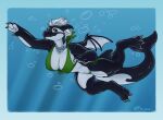  anthro big_breasts bikini breasts cetacean clothing collar dolphin dragon female hybrid madame_(artist) mammal marine oceanic_dolphin orca sesh_syrish small_wings solo swimming swimwear toothed_whale underwater water wings zirc 