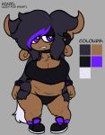  &lt;3 &lt;3_eyes 2021 4_fingers alternate_color anthro audino azazel_(ebiinari) big_breasts big_ears big_eyes biped black_body black_bracelet black_clothing black_eyeshadow black_footwear black_fur black_hair black_heart black_panties black_piercing black_shirt black_shoes black_sneakers black_tank_top black_text black_topwear black_underwear blue_eyes blue_highlights bracelet breasts brown_body brown_countershading brown_hands brown_legs brown_tuft character_name chest_tuft chubby_female clothed clothed_anthro clothed_female clothing collarbone color_swatch countershade_face countershade_hands countershade_legs countershade_torso countershading digital_drawing_(artwork) digital_media_(artwork) ear_piercing ear_ring ebiinari english_text eyelashes eyelashes_through_hair eyeshadow female fingers fluffy fluffy_hair fluffy_tail footwear front_view full-length_portrait fur generation_5_pokemon grey_background hair half-closed_eyes heart_(marking) heart_on_cheek hi_res highlights_(coloring) jewelry knee_tuft leg_tuft makeup mammal midriff model_sheet narrowed_eyes navel navel_slip nintendo noseless open_mouth open_smile panties pantsless partially_colored piercing pokemon pokemon_(species) pokemorph portrait ring_piercing shirt shoes short_stack simple_background skindentation slightly_chubby smile sneakers solo standing studded_bracelet tail tank_top text thick_thighs tight_panties tight_underwear topwear translucent translucent_hair tuft underwear white_tail 