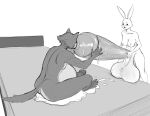  anthro balls beastars bed big_balls big_penis binibon123 black_and_white bodily_fluids breasts canid canine canis cock_vore cum cum_in_ass cum_inflation cum_inside domestic_rabbit duo dwarf_rabbit erection feet furniture genital_fluids genitals gynomorph haru_(beastars) head_in_penis hi_res huge_balls huge_penis hyper hyper_balls hyper_genitalia hyper_penis inflation intersex intersex/male lagomorph legoshi_(beastars) leporid male mammal monochrome netflix netherland_dwarf_rabbit nude on_bed oral oryctolagus penetration penile penile_penetration penis penis_tip rabbit sex simple_background sitting sitting_on_bed urethral urethral_penetration vein veiny_balls veiny_penis vore wolf 