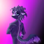  anthro butt canid canine canis domestic_dog goallonely hi_res male mammal nude rear_view simple_background solo solo_focus yppie_(character) 