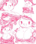  anthro big_breasts blush breasts cleavage clothed clothing domestic_cat dress felid feline felis female happy hat headgear headwear hi_res mammal open_mouth qadyx sketch slightly_chubby solo sun_hat thick_thighs three-quarter_view 