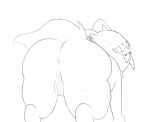  big_butt butt felid female feral generation_9_pokemon genitals mammal monochrome nintendo pokemon pokemon_(species) presenting presenting_hindquarters presenting_pussy pussy rvl_(artist) sketch solo sprigatito thick_thighs 