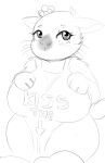  anthro apron apron_only big_breasts big_butt big_nose blush breasts butt capybara caviid cheek_tuft clothed clothing digital_media_(artwork) facial_tuft female fluffy fluffy_ears fluffy_tail fur huge_breasts huge_butt looking_at_viewer mammal mostly_nude rodent simple_background sketch softbeancandy solo tail thick_thighs tuft whiskers white_background wide_hips 