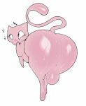  &lt;3 2023 anthro backsack balls big_butt biped blush butt digital_media_(artwork) generation_1_pokemon genitals huge_butt kaizocns legendary_pokemon male mew_(pokemon) nintendo nude pokemon pokemon_(species) rear_view simple_background solo thick_thighs wide_hips 