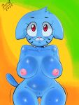  anthro breasts cartoon_network dredzkai felid feline female fur genitals hi_res mammal nicole_watterson nipples pussy solo tail the_amazing_world_of_gumball thick_thighs whiskers 