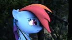  16:9 2014 3d_(artwork) blue_body blue_ears blue_fur blue_hair depression digital_media_(artwork) equid equine eyelashes female feral ferexes forest friendship_is_magic fur grass hair hasbro highlights_(coloring) horse mammal multicolored_hair my_little_pony orange_hair pink_eyes plant pony purple_hair rainbow_dash_(mlp) rainbow_hair red_hair solo tree widescreen 